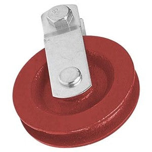 Katrol 3,5″ gietijzer rood